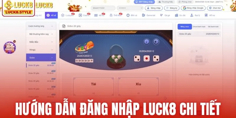 Hướng dẫn đăng nhập LUCK8 chi tiết