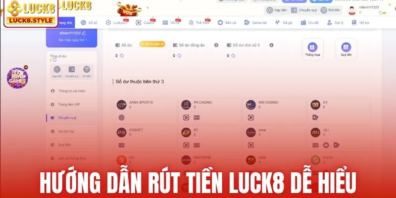 Hướng dẫn rút tiền LUCK8 dễ hiểu